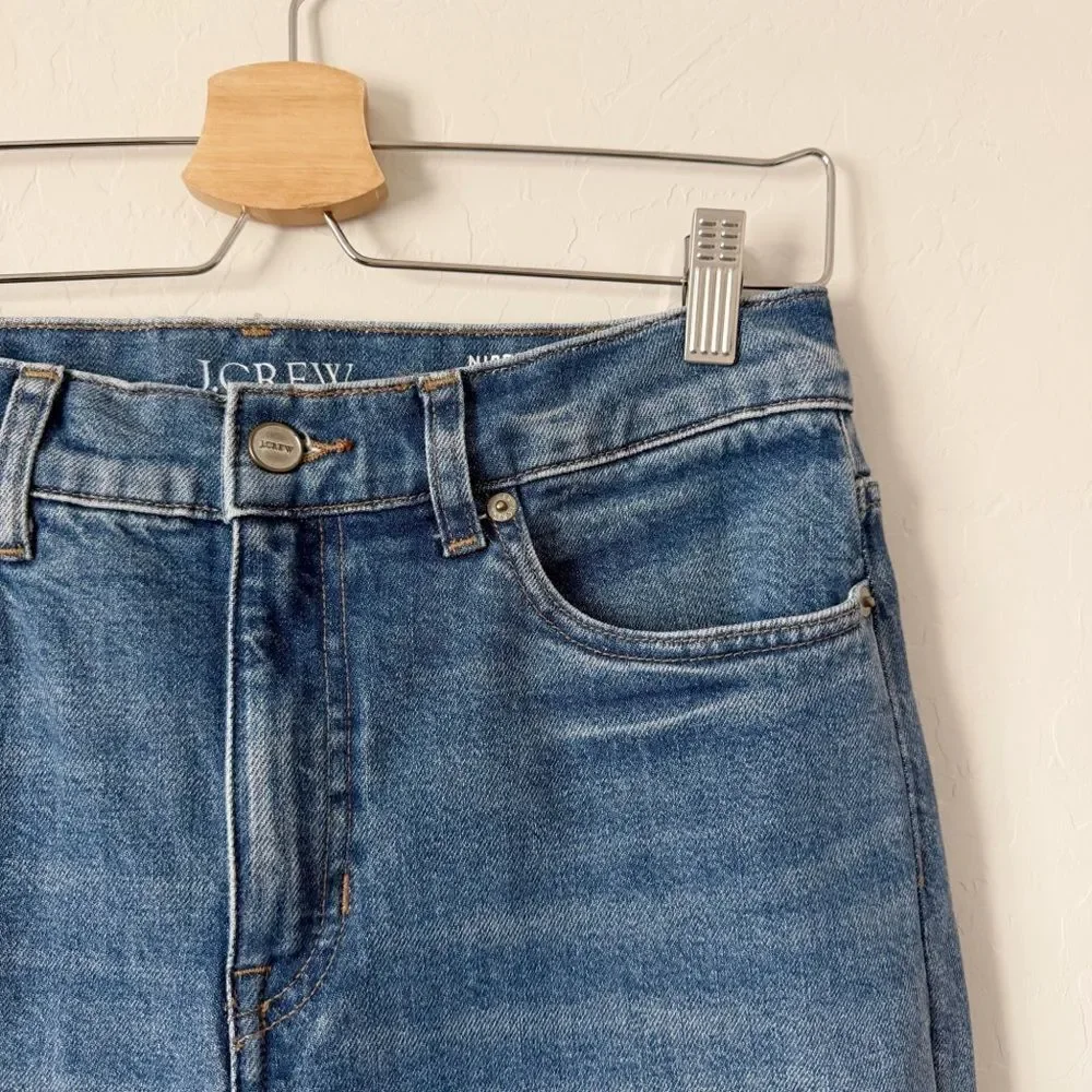 NEW J. Crew nipped straight High Rise jean in Semi stretch Style# CN394 Size 27